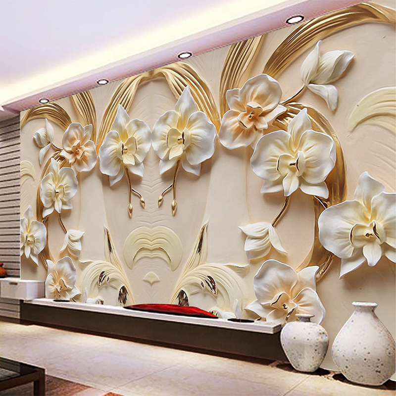 Home Textiles Photos - 사용자 정의 사진 벽지 3D 릴리프
