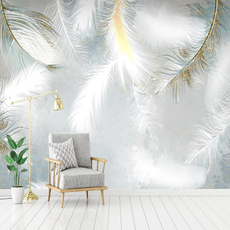 Home Textiles Photos - 사용자 정의 사진 벽지 현대 로맨틱