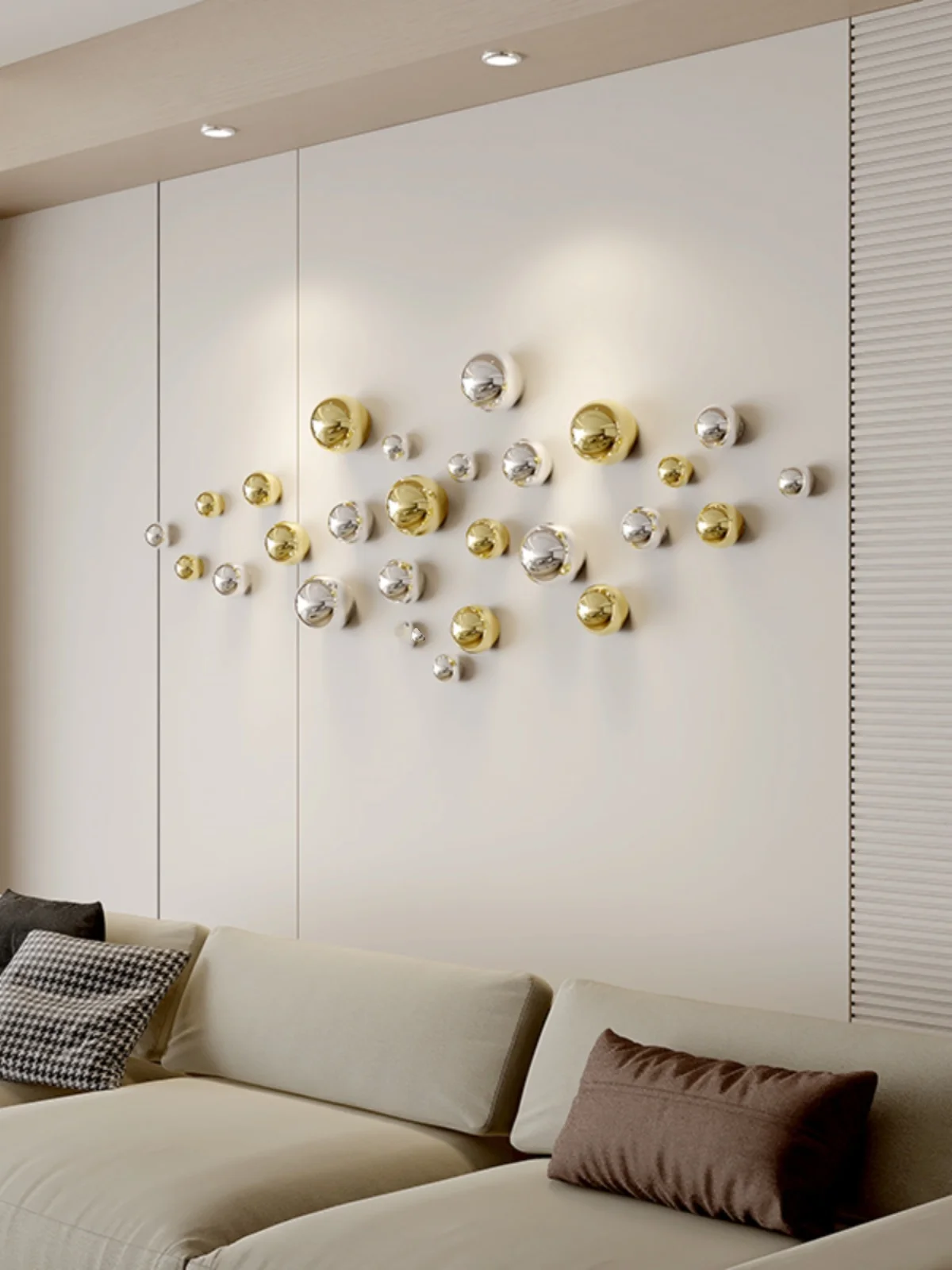 Xt Home Textiles - 벽 장식 모조 스테인레스 스틸 장식