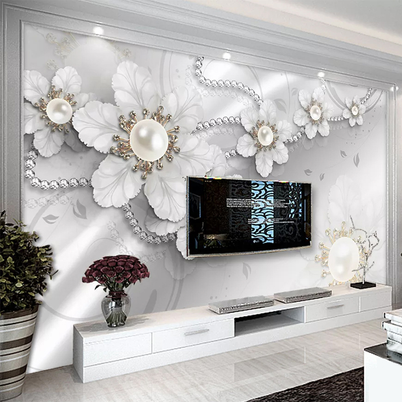 사용자 정의 사진 벽지 3D 스테레오 쥬얼리 꽃 Pap - Home Textiles Photos 리뷰 및 가격