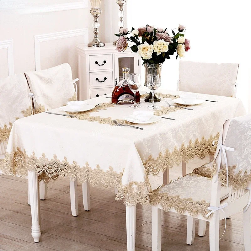 테이블 천으로 라운드 테이블 크림 테이블 커버 자카드  - Home Textiles List 리뷰 및 가격