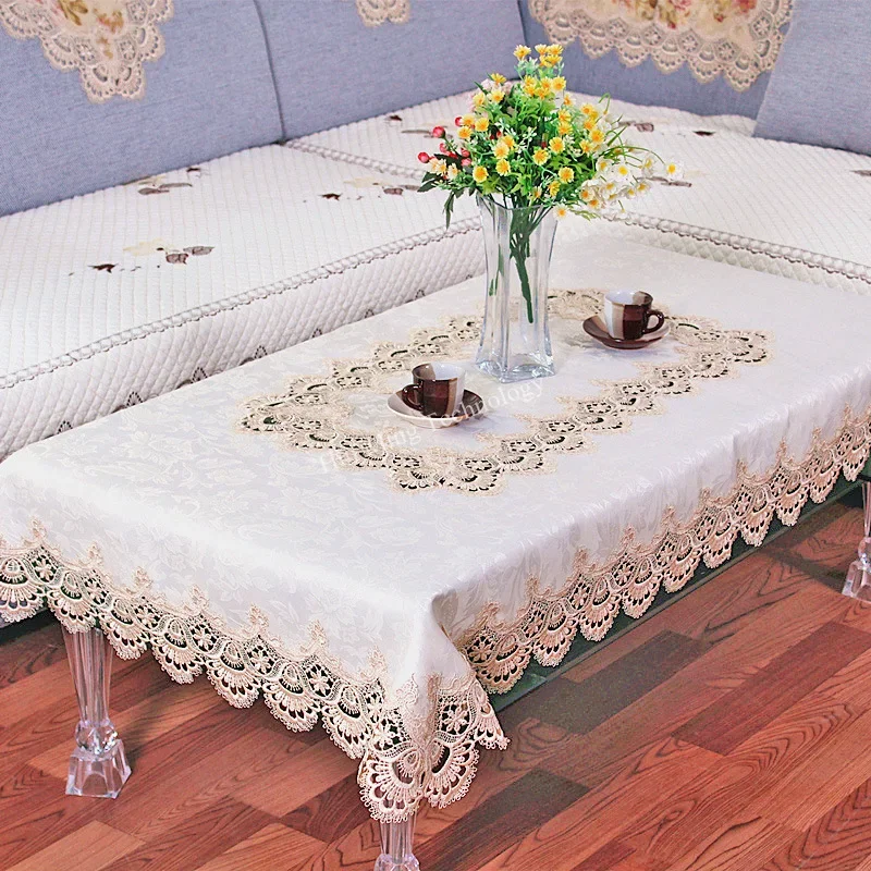 테이블 천으로 라운드 테이블 크림 테이블 커버 자카드  - Home Textiles List 리뷰 및 가격