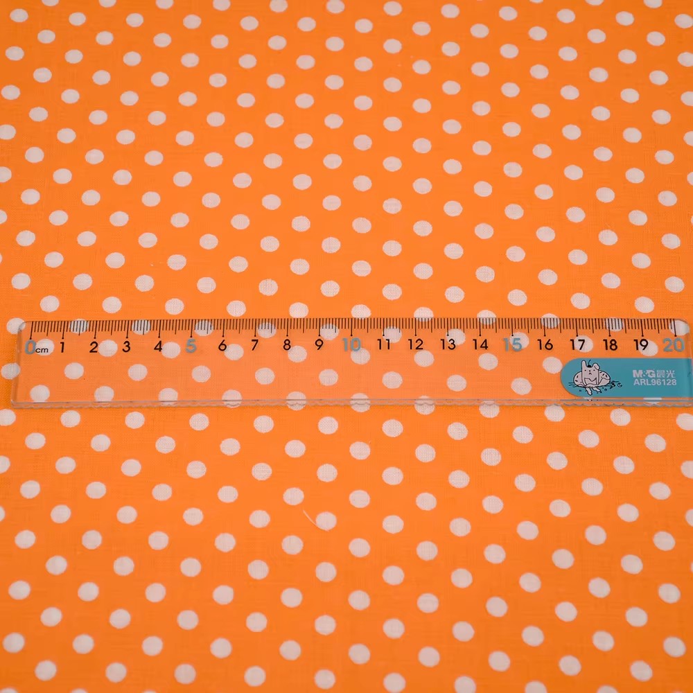 50X150CM 화이트 오렌지 폴카 도트 인쇄 코튼 원 - Home Textiles And Decor 리뷰 및 가격