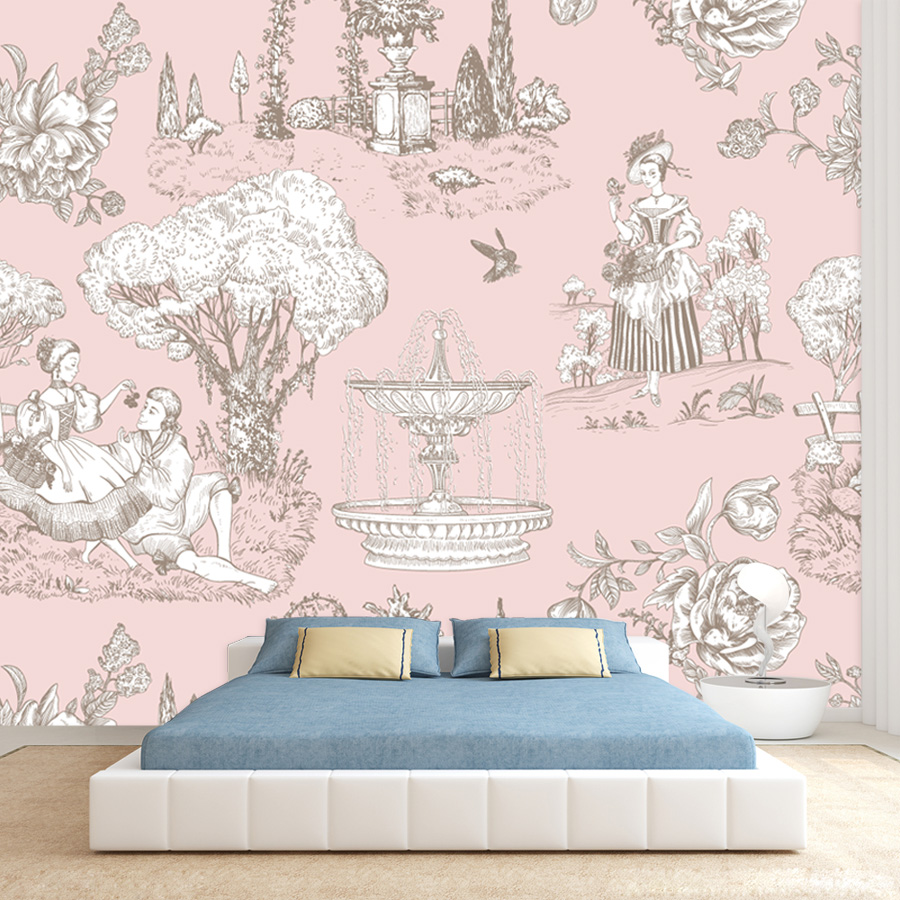 거실용 껍질을 벗겨 붙이는 사진 벽지 프랑스 프로방스  - Home Textiles Photos 리뷰 및 가격