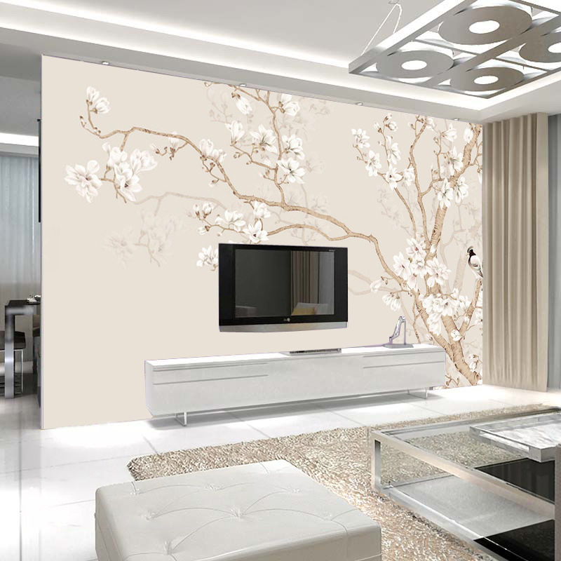 사용자 정의 벽화 벽지 현대 중국 스타일 손으로 그린  - Home Textiles Photos 리뷰 및 가격
