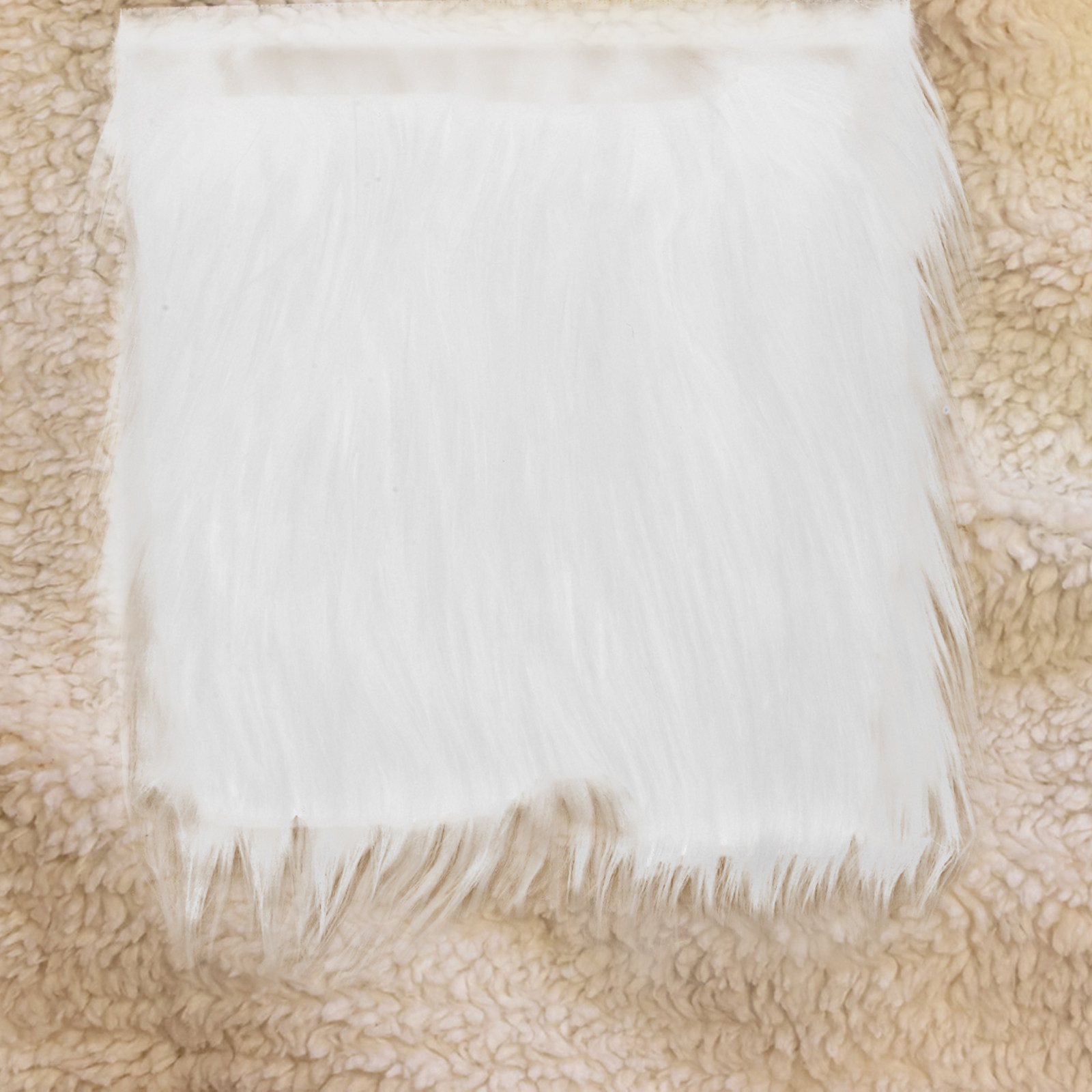 2Pcs 사각형 긴 머리 인조 직물 화이트 블랙 부드러 - Home Textiles And Decor 리뷰 및 가격