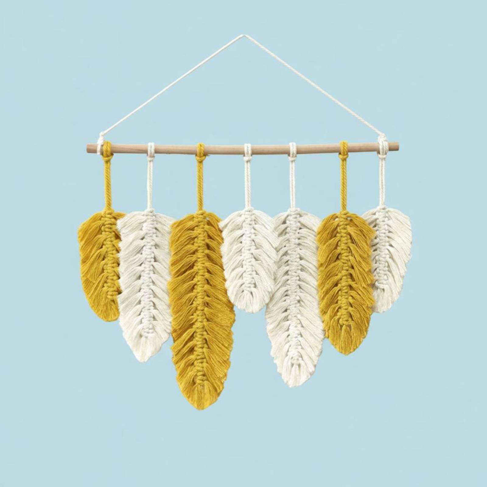 마크라메 깃털 벽걸이 수공예 나뭇잎 벽걸이 나뭇잎 태슬 - Home Textiles And Decor 리뷰 및 가격
